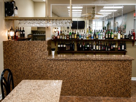 Banquet hall bar area
